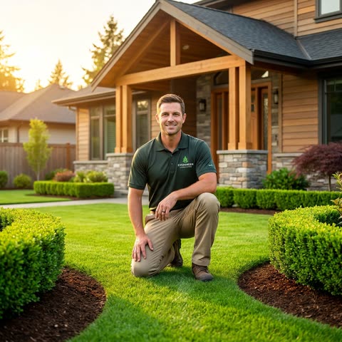 Sample landscaping advertisement produced by WebDevAuto Ad Studio