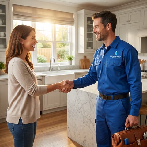Sample plumbing advertisement produced by WebDevAuto Ad Studio