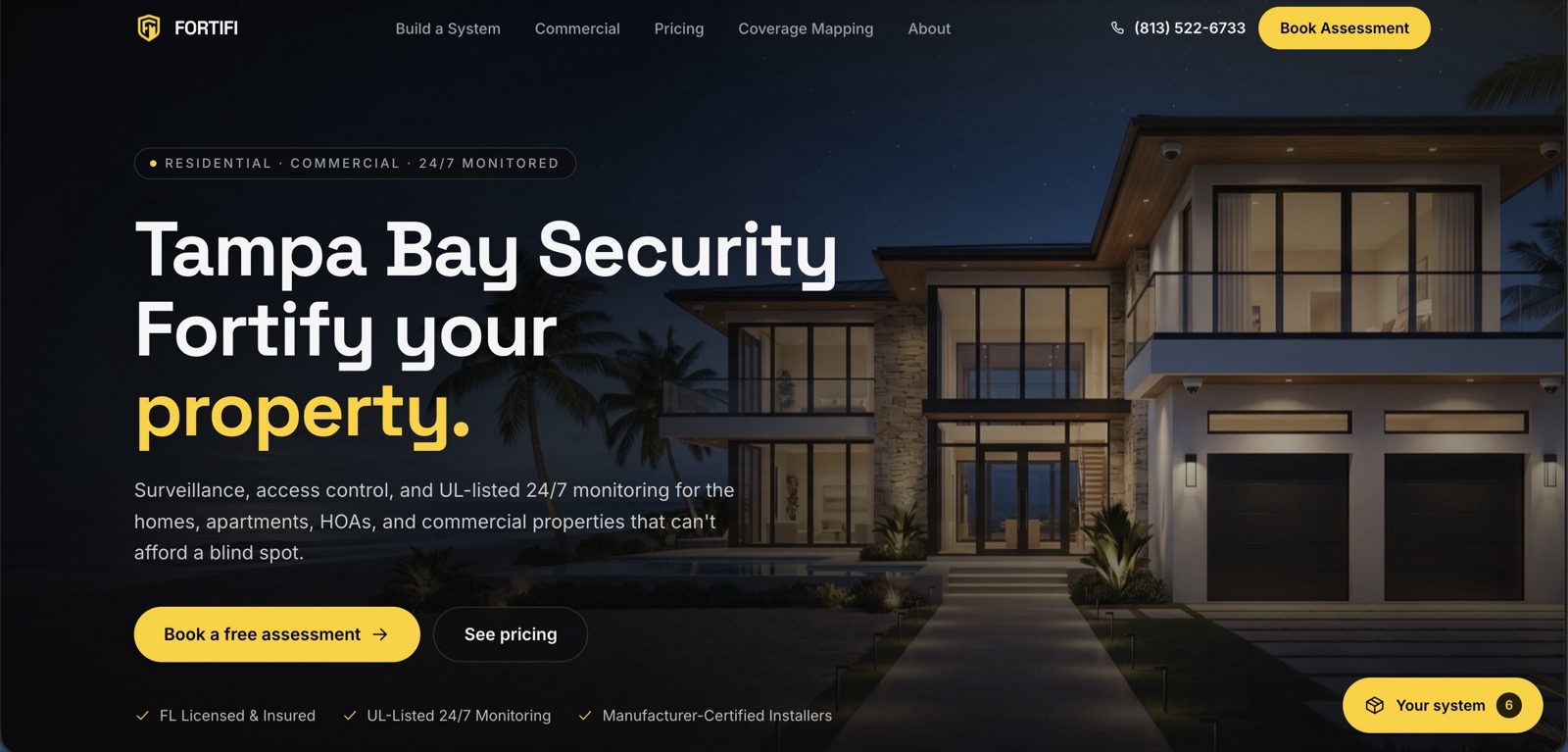 Fortifi Security website built by WebDevAuto