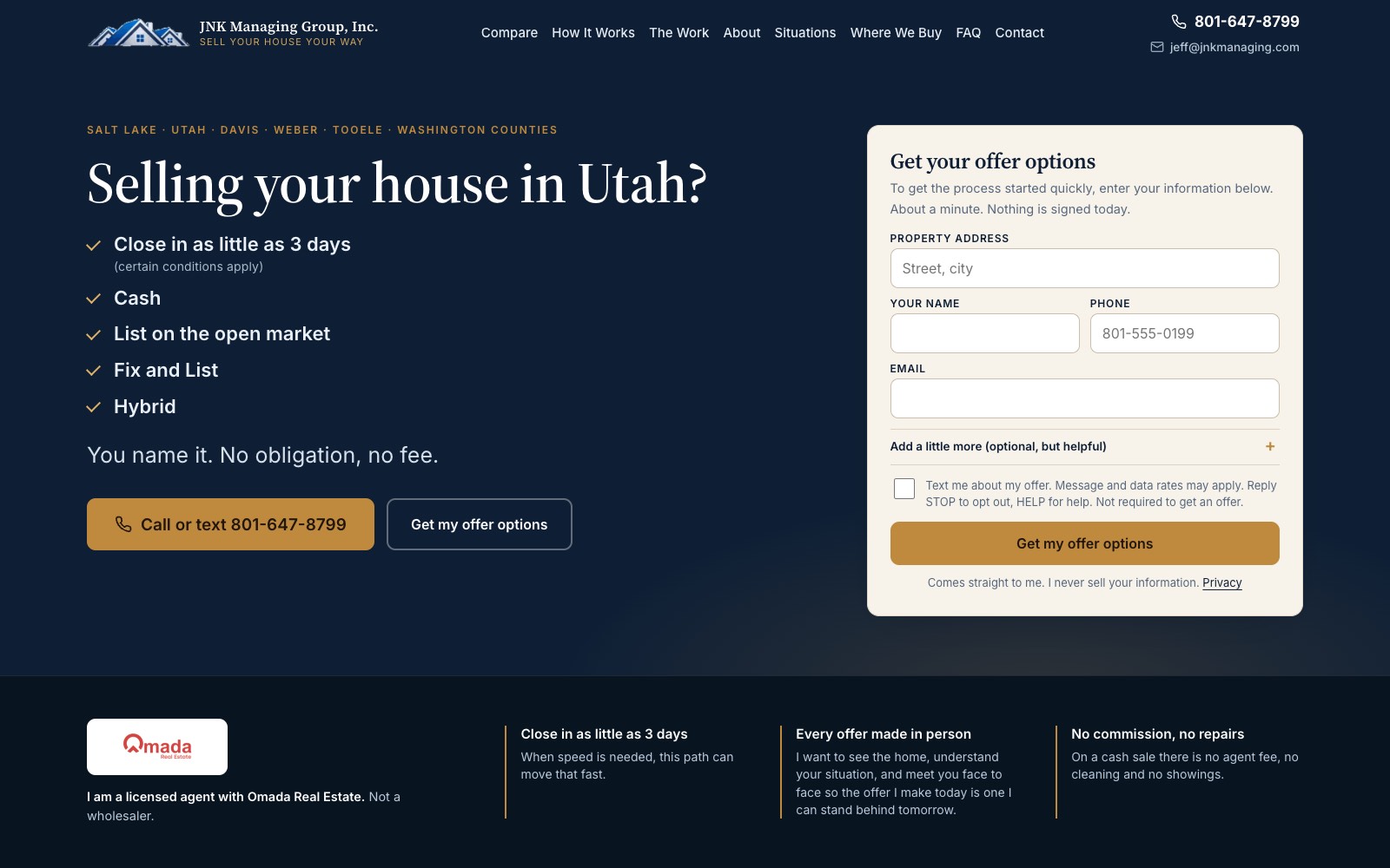 JNK Managing Group website built by WebDevAuto