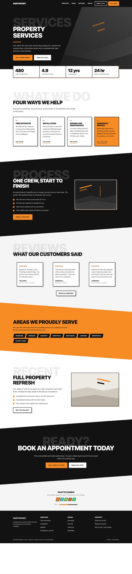 The Artsy design, shown as a full page