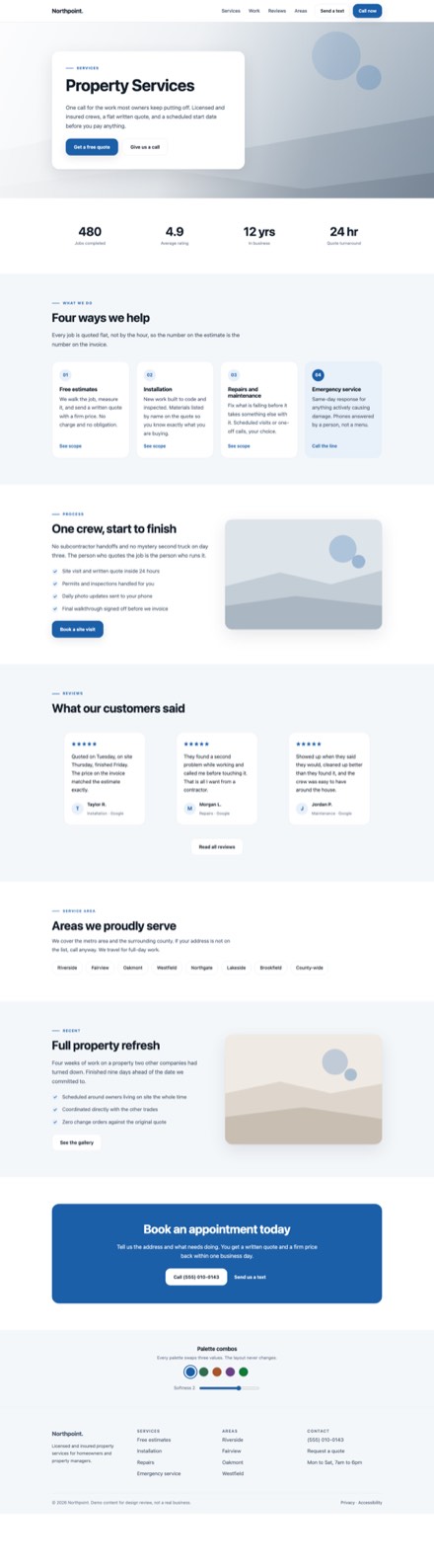 The Daylight design, shown as a full page