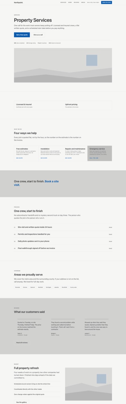 The Dispatch design, shown as a full page