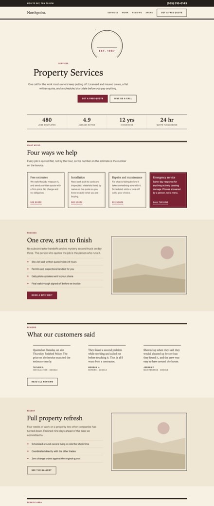 The Foundry design, shown as a full page