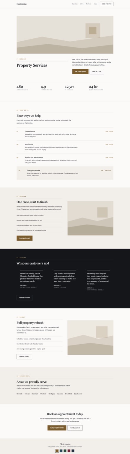 The Ledger design, shown as a full page